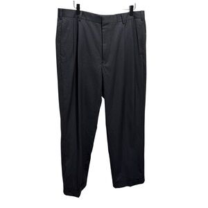 Ralph Lauren Purple Label Wool Charcoal Grey Black Trouser Pants Size 36